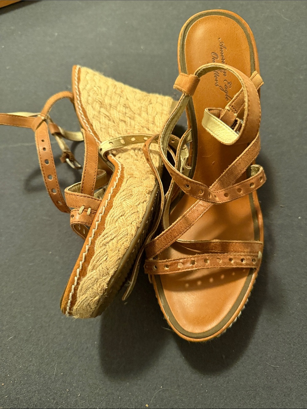 Women’s Tan Espadrille Wedge Sandals - Strappy Summer Style